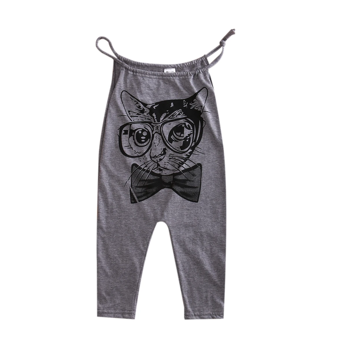 

Toddler Kids Baby Girls Summer Strap Cat Cotton Romper Jumpsuit Harem Pants Clothes Outfits