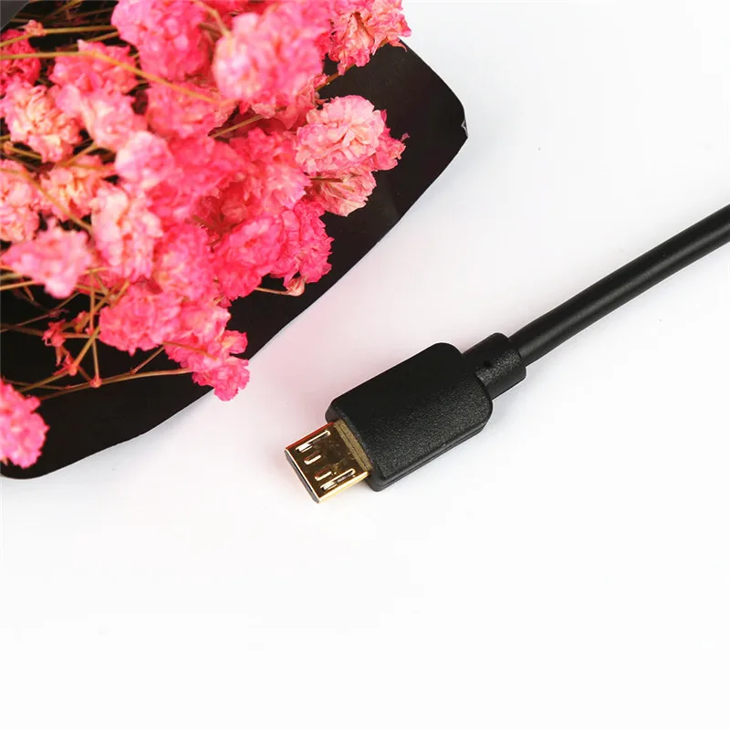 Короткий позолоченный зарядный кабель Micro USB CatXaa 12 см легко носить с собой
