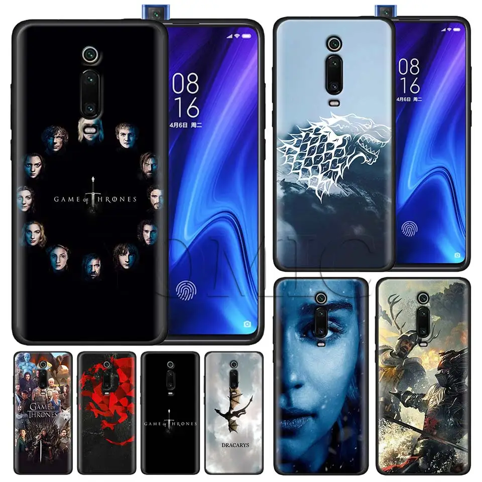 

Game of Throne Black Case for Xiaomi Redmi Note 7 7s K20 5 6 Pro Redmi 6 6 5 5Plus 4X S2 Y3 Silicone Soft Case