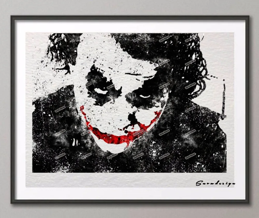 Batman Heath Ledger Joker Rikivity Orijinal Tuval Boyama Modern