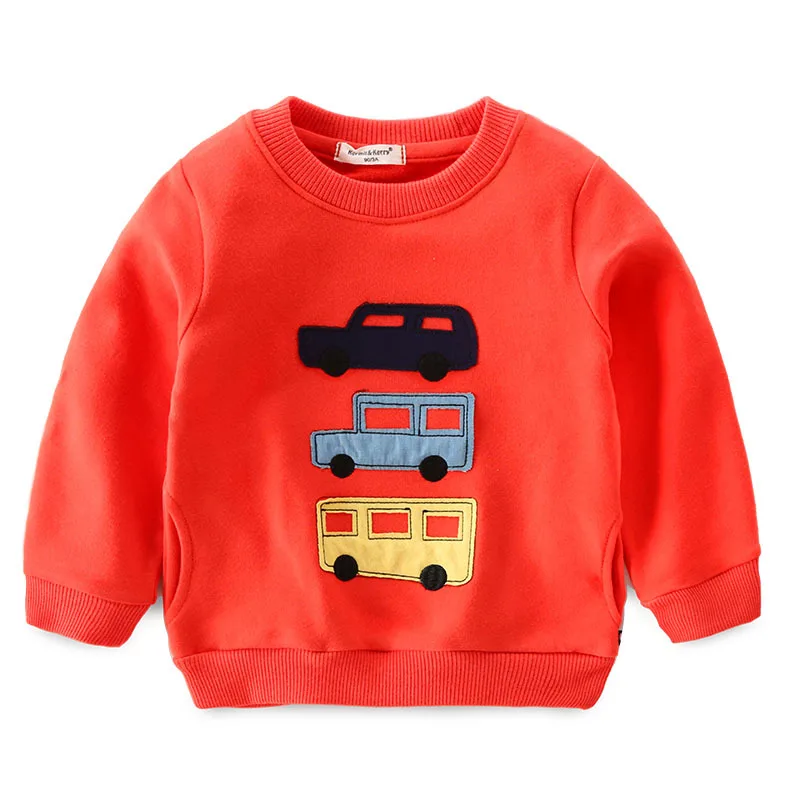 Детские толстовки с капюшоном на весну-осень; хлопковый свитер для мальчиков и девочек с принтом машинки, автобуса и животных; пальто для малышей; топы; детская одежда - Цвет: A04