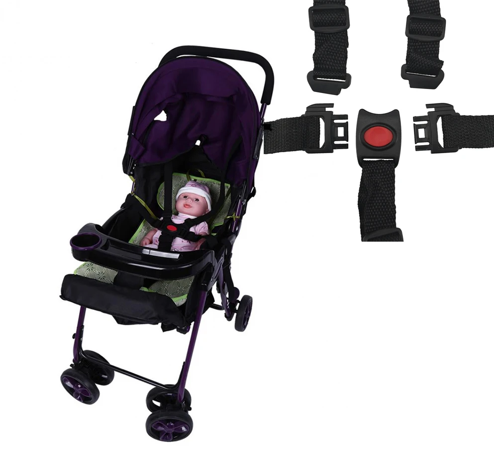 baby jogger double stroller accessories	 Baby Universal 5 Point Harness High Chair Safe Belt Seat Belts For Stroller Pram Buggy Children Kid Pushchair baby girl stroller accessories