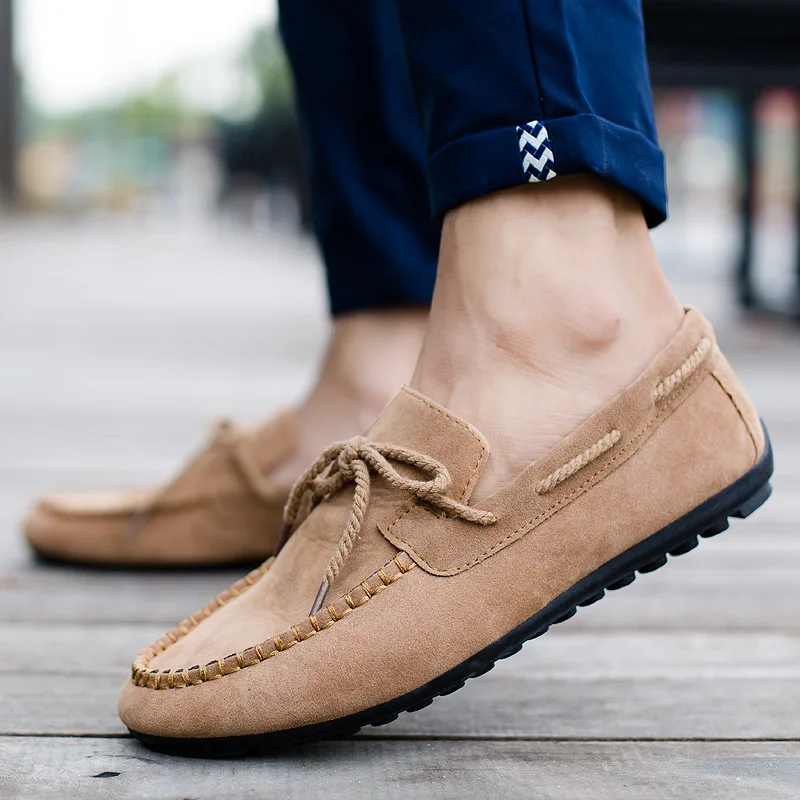 

Brand Fashion Summer Style Soft Moccasins Men Loafers High Quality Autumn Leather Shoes Men Flats Gommino Driving Shoes