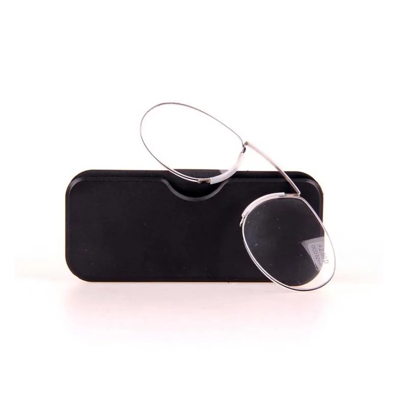 Портативные мужские и женские универсальные очки для чтения с зажимом для носа, мини-очки-кошелек