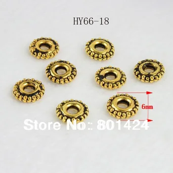

66-18 300pcs antiquated gold plated Flat Disc Metal Spacer Beads tibet jewelry components