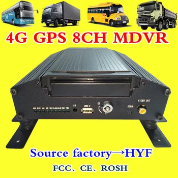 

Remote Internet video monitoring vehicle-mounted video recorder 8-channel 4G GPS hard disk MDVR CMSV6 platform management