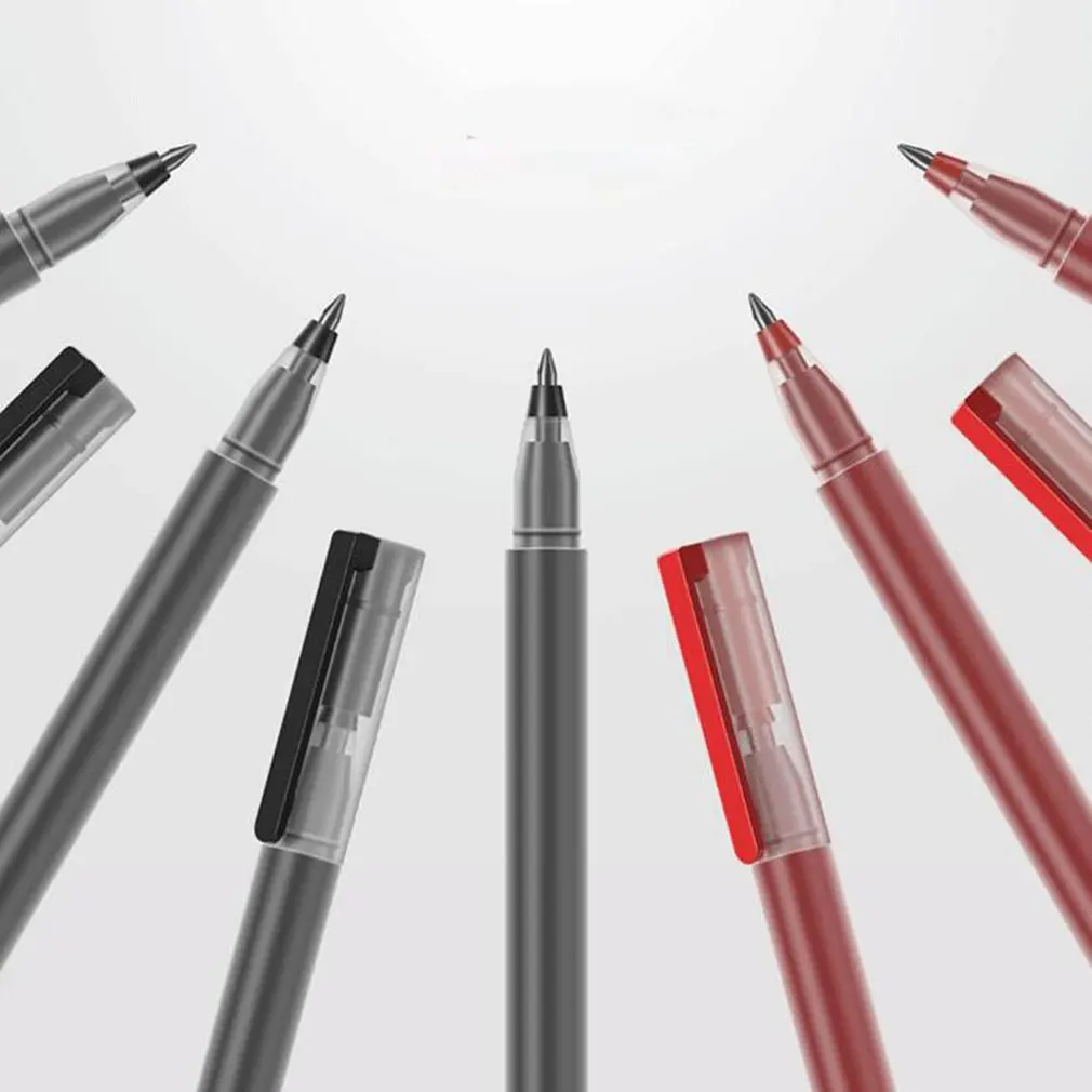 Для Xiaomi Giant может написать гелевую ручку 10 палочек черные и красные двухцветные студенческие офисные заметки ручка для учебы запись гелевая ручка
