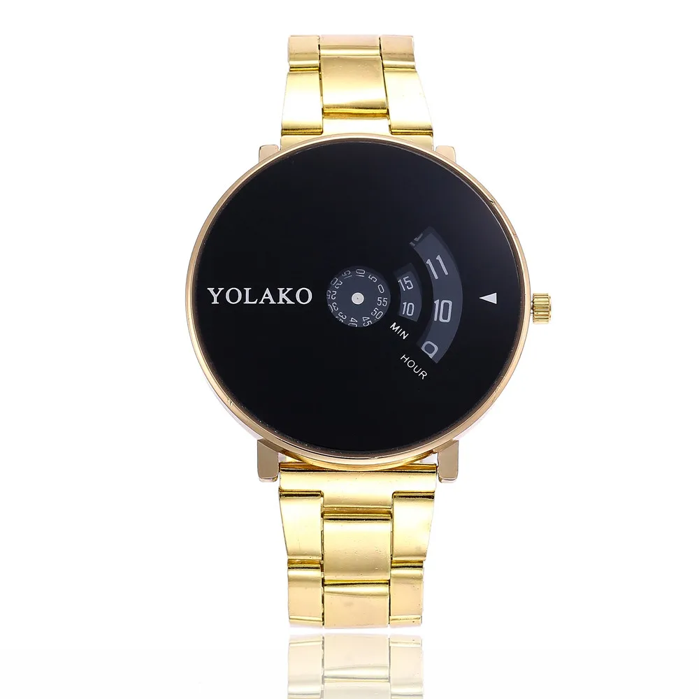 YOLAKO Fashionable High Hardness Glass Mirror Women General Steel Belt Watch