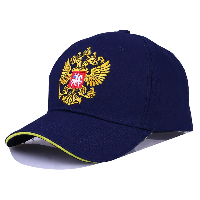 Черная кепка Хлопок Уличная бейсболка герб России вышивка Snapback модные спортивные шапки для мужчин и женщин Кепка Патриот