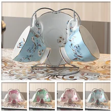5-Types Wählen Klassische Rose Bone China Kaffeetassen Liebhaber Paar Tassen Erweiterte Keramik Tee-Tasse und Untertasse Set Für Geschenk