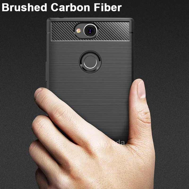 

Bumper Brushed Case For Sony Xperia XA3 XZ3 L2 XA2 Ultra Plus XZ2 Compact XZ1 Mini Premium XZ Cover Carbon Soft Silicone Tpu
