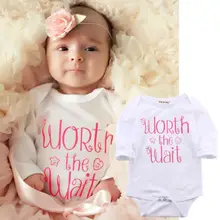 Newborn Kids Baby clothing cotton letter print Boy Girl Infant Rompers Jumpsuit long sleeve baby clothes