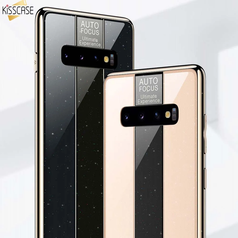 Kisscase для samsung S8 S9 S10 Note 8 9 противоударный чехол из ТПУ + стекло ПК телефона Lite плюс