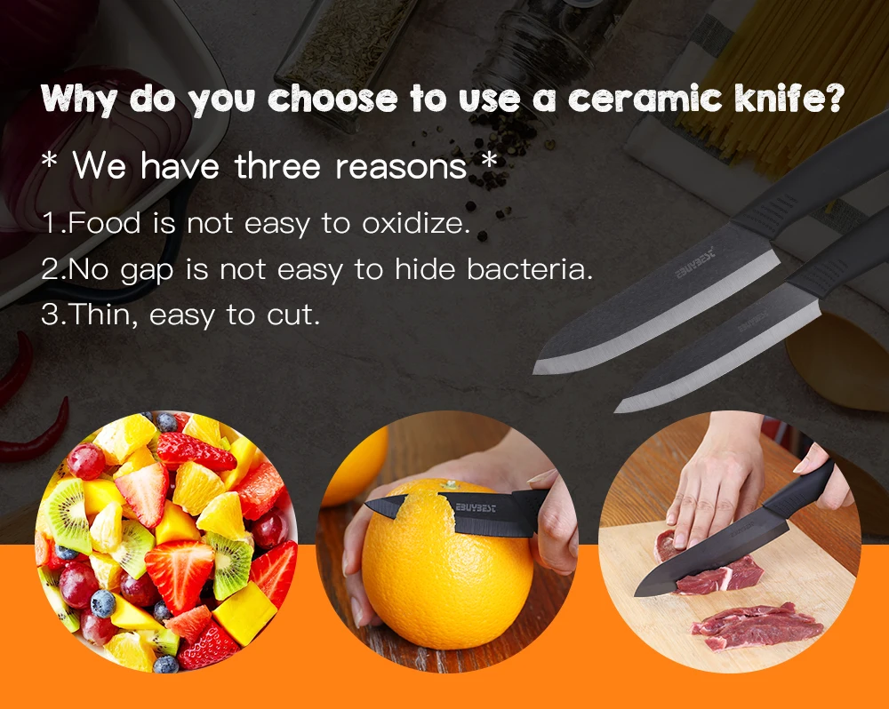 Kitchen Knives Ceramic Knives Cook 3 4 5 6 inch+ Peeler Zirconia Black Blade Paring Fruit Vege Chef Ceramic Knife Set