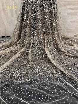 

JH107# Light gold densely sequined bead November fashionable luxurious fabric is used at fashionable dress marriage stage