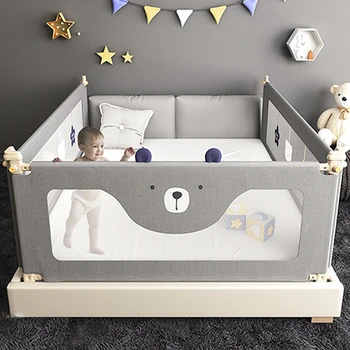 

Star bear baby bed fence Baby shatterproof protective bed rail child safety against 1.5-2 meters bedside baffle bed guardrail