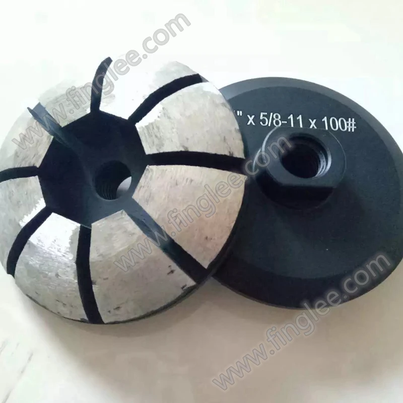 FINGLEE 80mm,5/8 11 Thread Curve grinding diamond grinding cup wheel