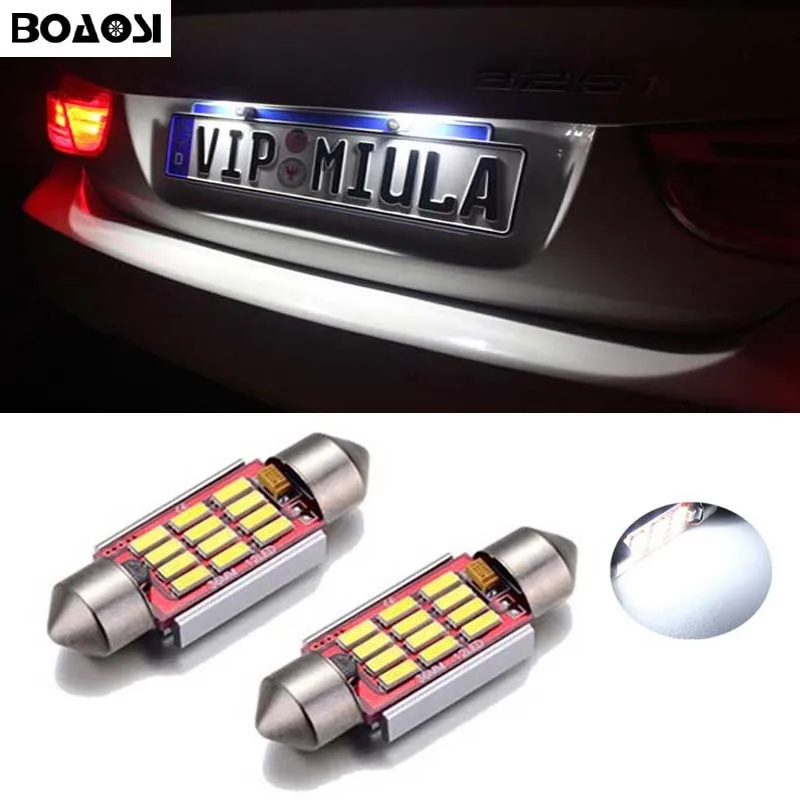 BOAOSI 2x CANbus LED 36mm C5W Lamp Bulb Registration Number Plate