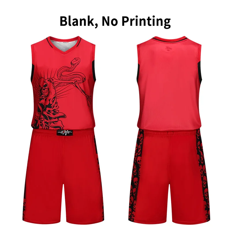 Мужские баскетбольные майки JIANFE, спортивная одежда для взрослых, тренировочные костюмы для колледжа, высококачественные синие футболки, можно напечатать имя, номер - Цвет: red