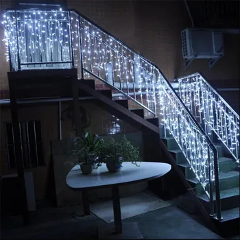 

New LED Curtain Icicle String Light 3*1m 120Led Christmas Garland LED Fairy Party Garden Stage Eave Rail Window Decorative Light