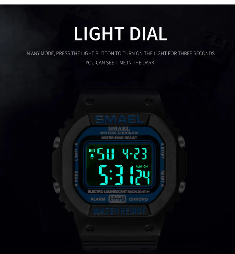 Jual Smael Merek Jam Tangan Olahraga LED Digital Olahraga Jam Tangan