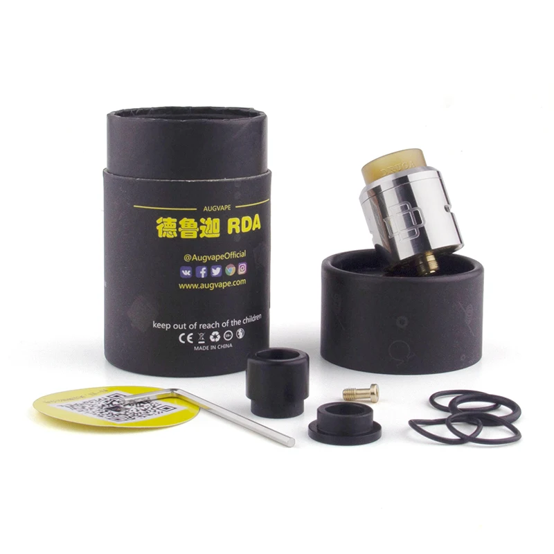 Емкость атомайзера Augvape Druga RDA 24 мм bf 810 Derlin капельный наконечник К с золотым