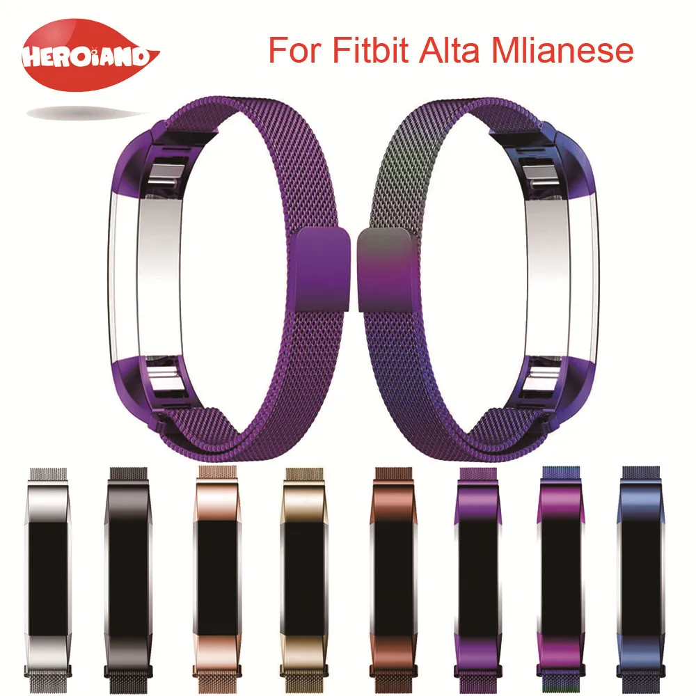 

12mm High Quality Watch band wrist strap Replacement Milanese Magnetic Loop Stainless Steel magnetic Lock Band for Fitbit Alta