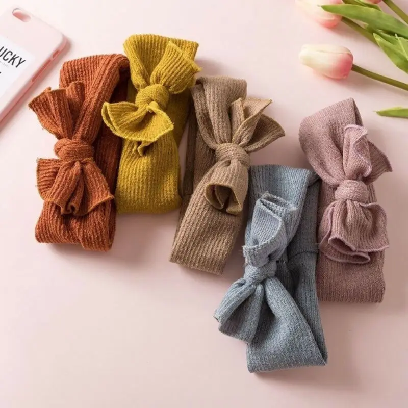 

Newborn Rabbit Headband Cotton Elastic Baby Bowknot Hair Band Girls Bow-knot 2019 Newest Baby Heahbands