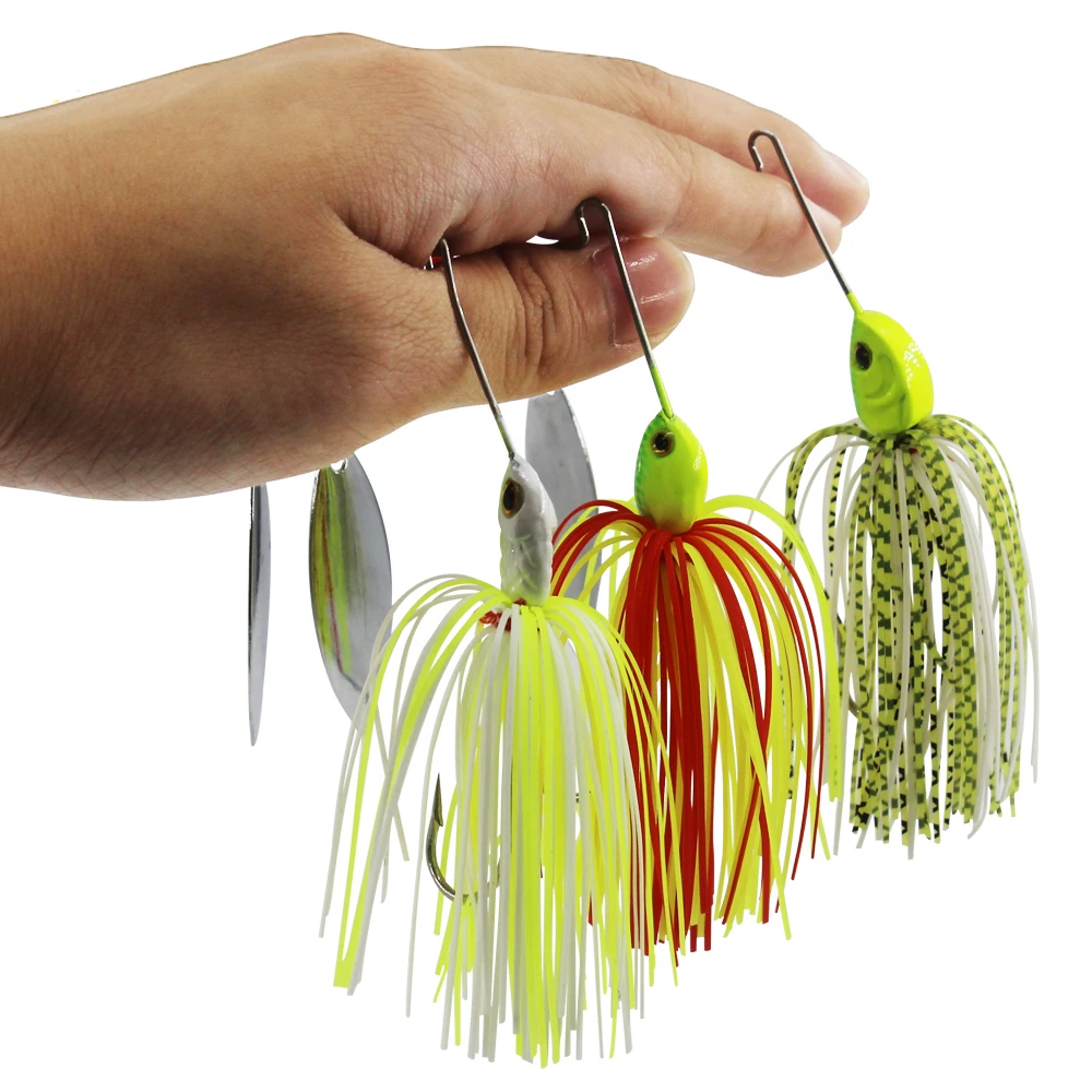 10Pcs Spinner baits for Bass Pike fishing wobbler metal Trout