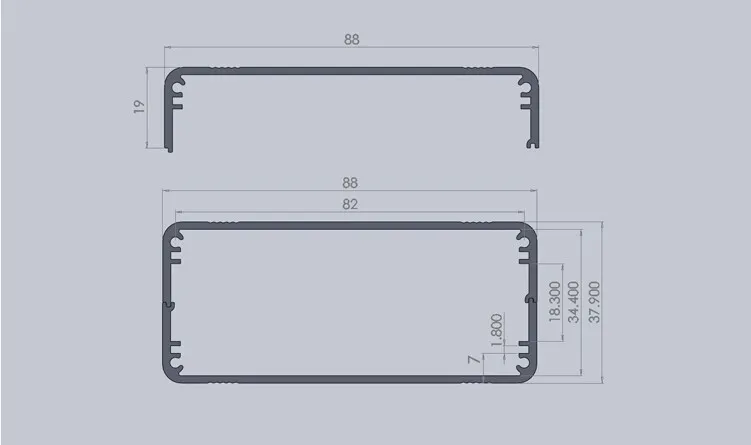 Алюминиевый корпус 88*38*110 мм PCB проект коробка чехол корпус алюминиевый корпус для электроники корпус DIY