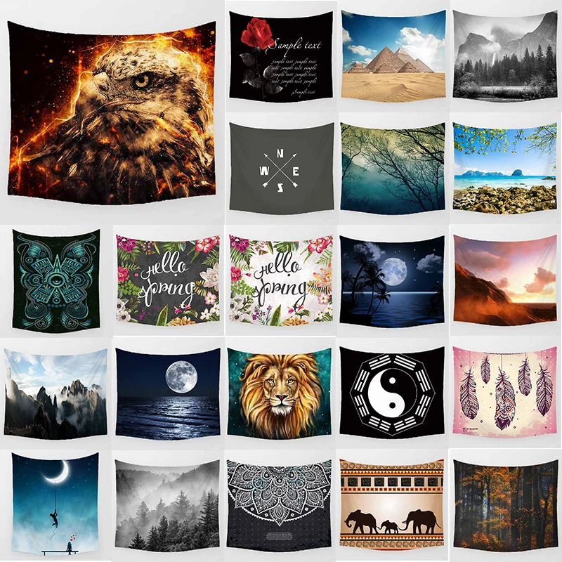 

Unicorn tapestry eagle lion wall hanging tapestry home decoration large rectangle bedroom wall tapestry
