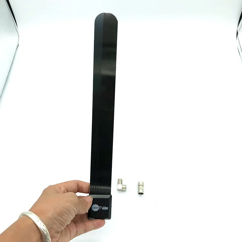 

28-32 dBi 295*20 * 45 TV Antenna 1080p F Male 174~240MHz and 470~862MHz with Amplifier Black#1