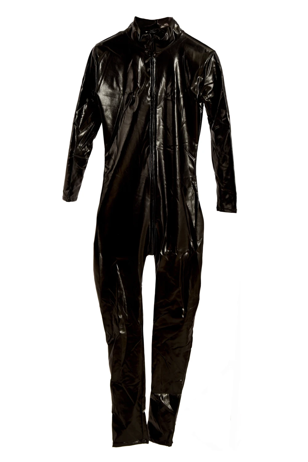 

Costume sexy avant Vinyle PVC cuir avec fermeture eclair Clubwear Combinaison Deguisements Zipper adultes