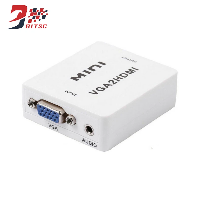 

SZBITC Gold Plated High-Speed 1080P Active VGA2HDMI Converter Adapter Male to Female For PC Laptop DVD HDTV