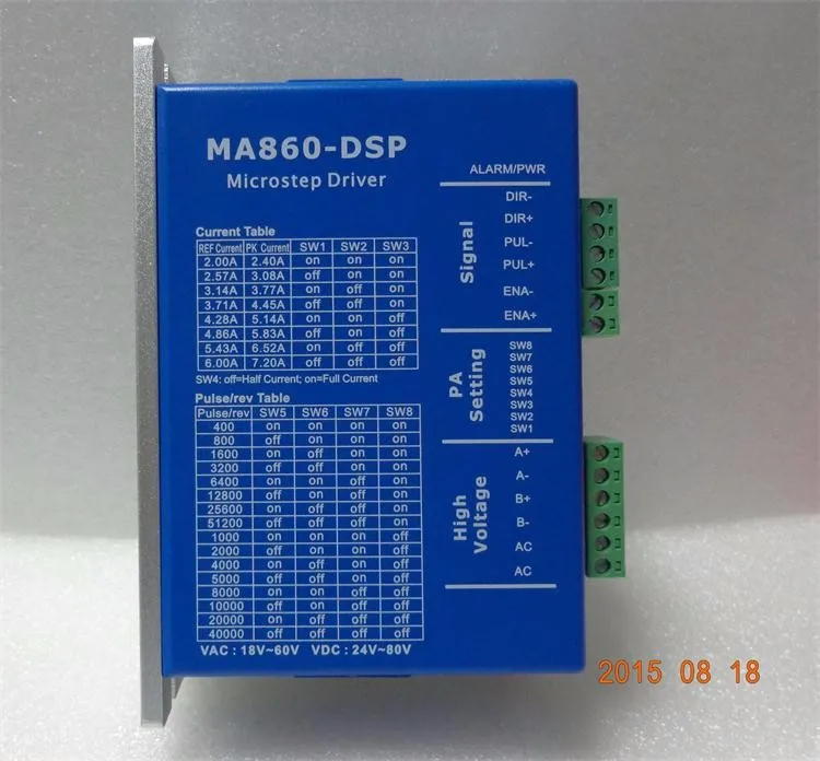 Новые продукты DSP дизайн 2-фазный шаговый драйвер MA860-DSP