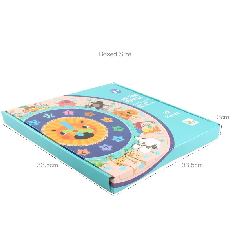 Детские деревянные электронные часы 3D puzzle Время цифровой мультфильм животных познавательная головоломка детская игрушка-пазл для раннего развития игрушки