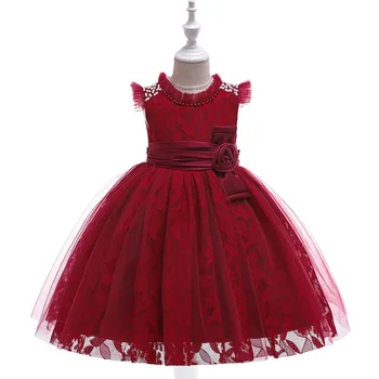

New Ballgwon First Communion Dresses For Girls Lace Tutu Dresses Princess Toddler Pageant Dresses In Stock