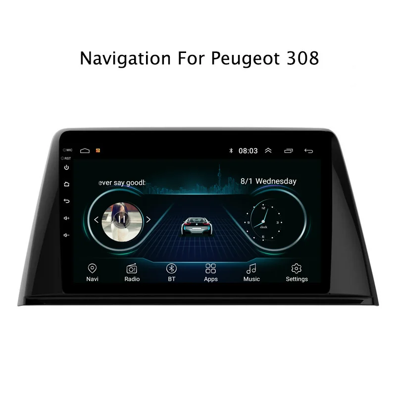 

9" 2.5D IPS Android 8.1 Car DVD GPS Player For Peugeot 308 Car Radio Stereo Head Unit with Navigation