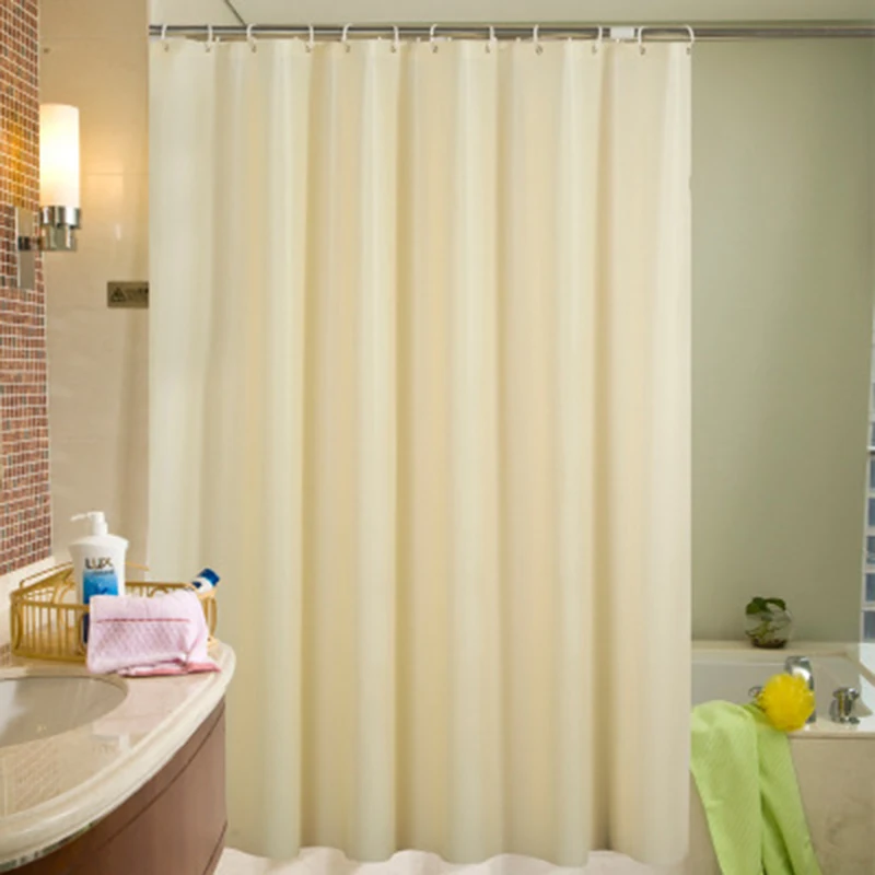 

High Quality Thick PEVA Shower Curtain Basic solid Keep Warm Waterproof Mold Proof Bathroom Curtains with Hooks Home Decor 1PC