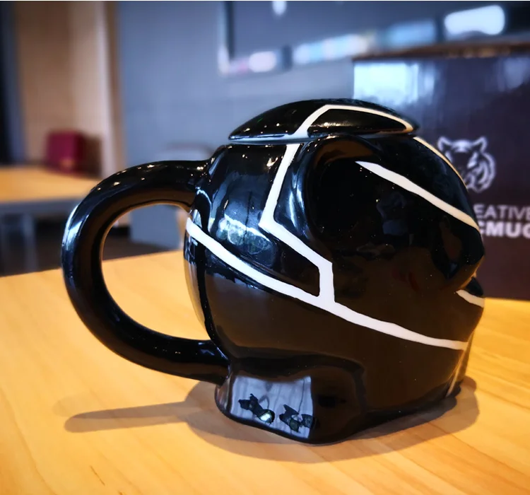 ULKNN креативные Звездные войны керамическая кружка Дэдпул Черная пантера Человек-паук 3D кофейная чашка с Ложка Крышка высокотемпературное производство