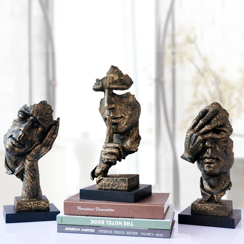 كونتيننتال ريترو خلاصة النحت الديكور غرفة الدراسة خزانة ديكور سطح المكتب الديكور الإبداعي