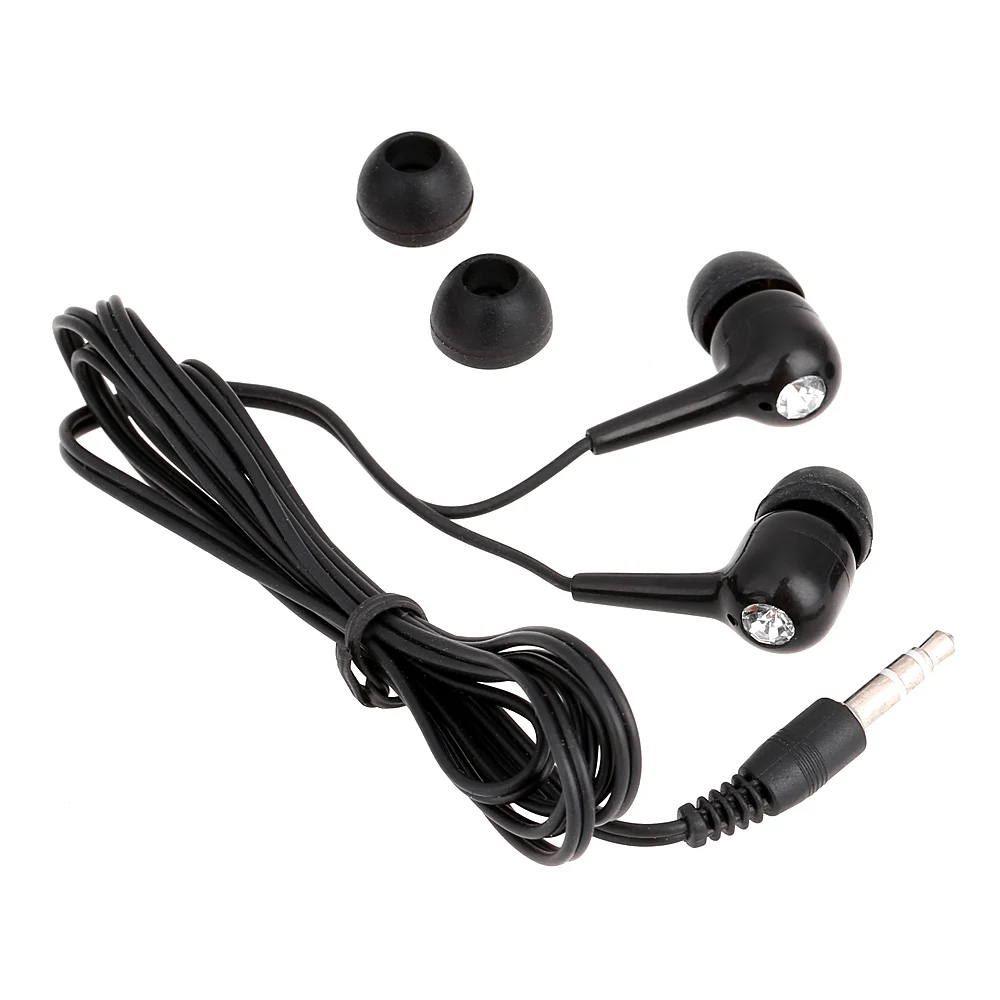 

Piston Bling Stone Earphones Headset Listening Music with Earbud Bling Stone Headphone for Smartphone MP3 MP4