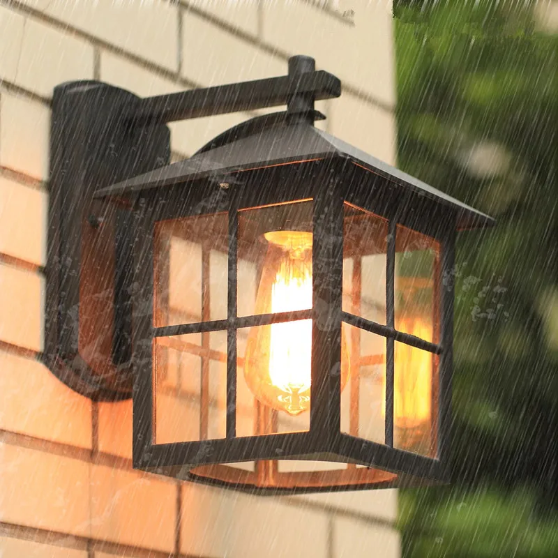 

LEDEuropean style simple outdoor villa balcony waterproof traditional corridor lamp American home retro indoor bedside wall lamp