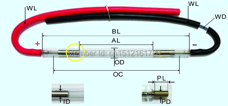 Lâmpada do Ipl da E-luz para a Máquina do Laser do Zohonice de Pequim Luz da Lâmpada do Bulbo do Ipl: Pequim 7*45 * 110f-fio de 19 High Quality Beleza e saúde
