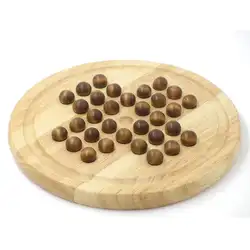 Диск древесины Solitaire доска деревянная Настольная игра-развлечение Solitaire игрушка высокой четкости милые