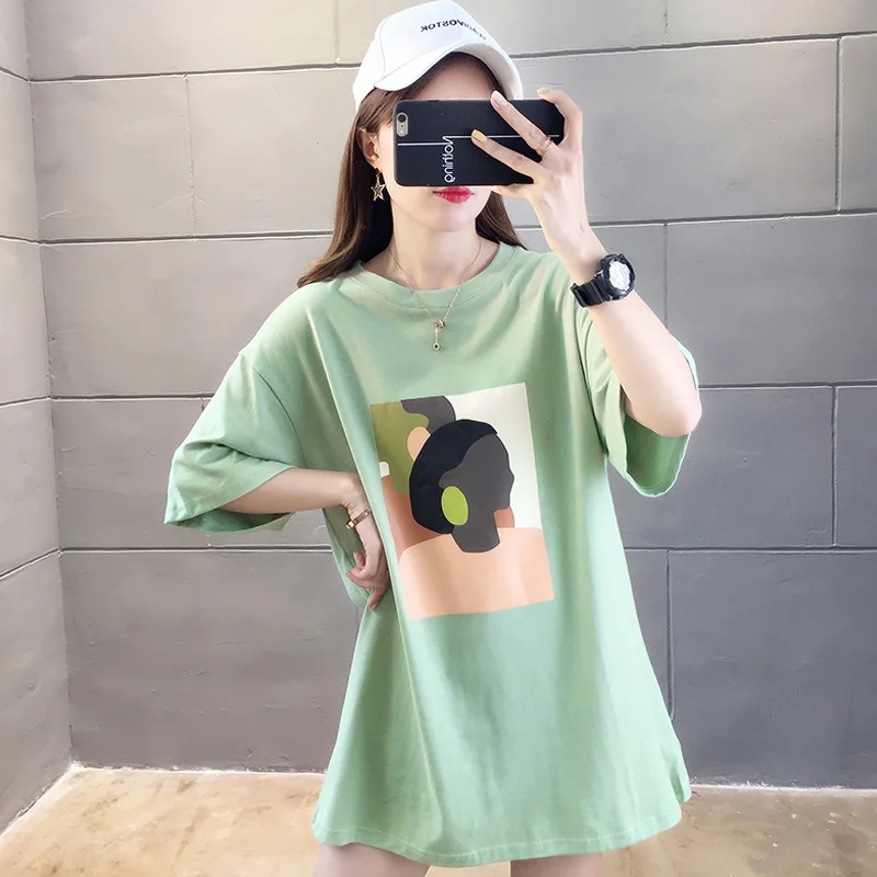 

Harajuku funny print tshirt Summer women t shirt Casual ulzzang streetwear long tops Short Sleeve girls T-Shirts korean clothes