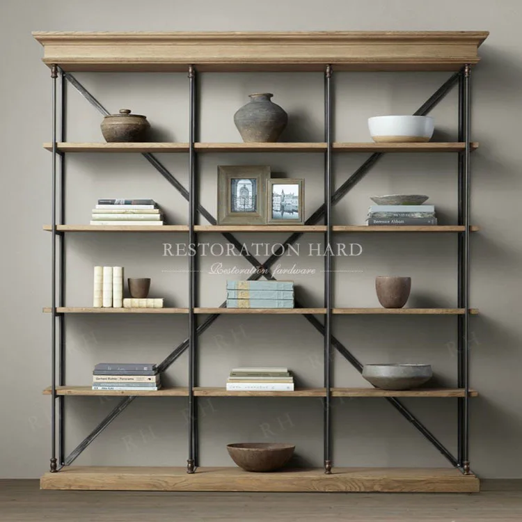 French rustic shelves display rack American country to do the old solid