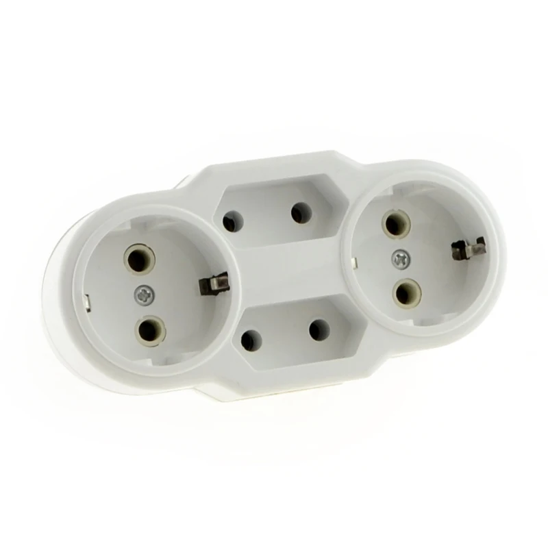 

MiniTiger European Type Conversion Plug 1 TO 4 Way EU Standard Power Adapter Socket 16A Travel Plugs AC 110~250V