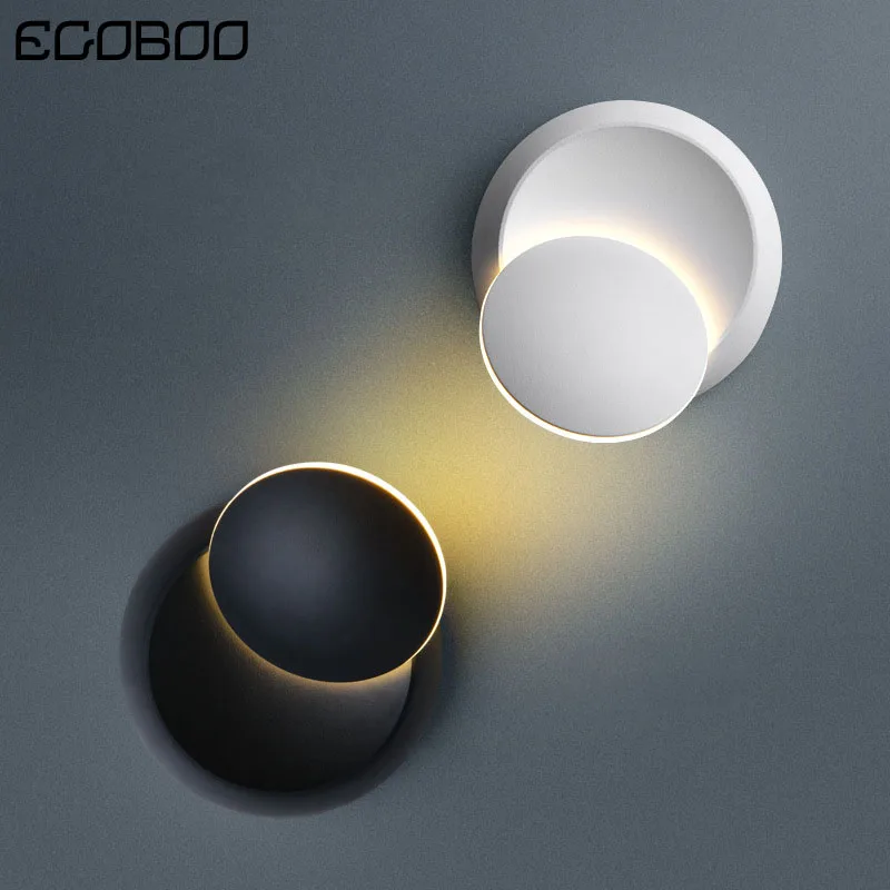 

LED light 360 degree rotating white wall lamp bedside lamp bedroom living room staircase aisle lighting light