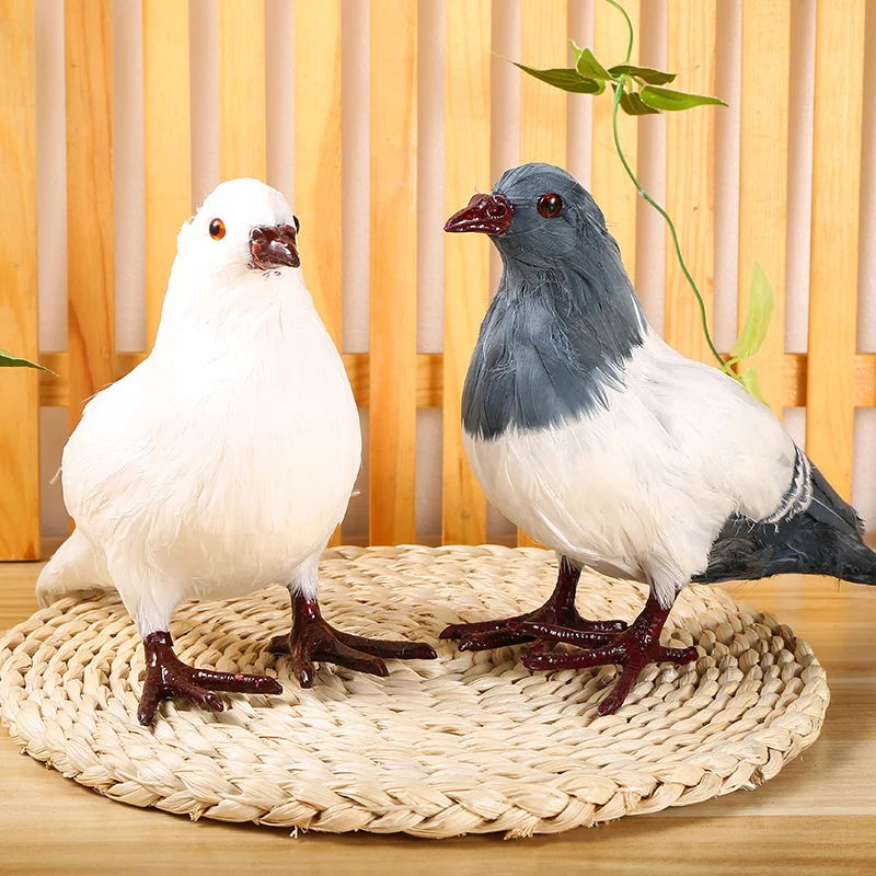 

Decorative Simulation Dove Feather White Pigeon Bird Wedding Ornament Home Party wedding Decoration Photography props